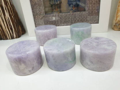 Lavender Jade Cylinder Paperweights - Type A Natural Jadeite