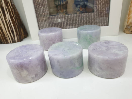 Lavender Jade Cylinder Paperweights - Type A Natural Jadeite