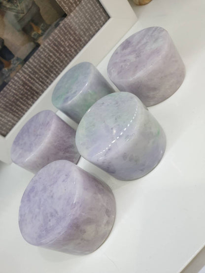 Lavender Jade Cylinder Paperweights - Type A Natural Jadeite