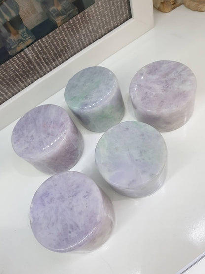Lavender Jade Cylinder Paperweights - Type A Natural Jadeite