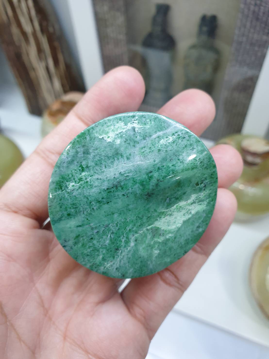 Mawsitsit Stone Paperweight - Chrome Green - Collectors Item - 5cm