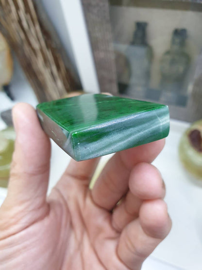 Mawsitsit Stone - Sliver Marbled Green - Paperweight Collectors Item