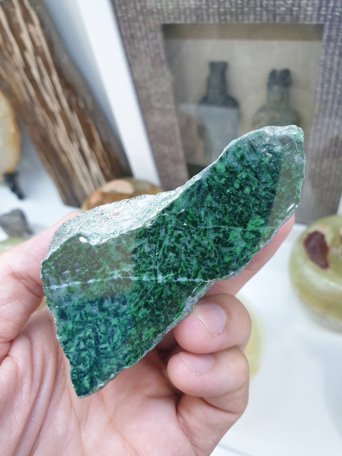 Natural Jadeite Jade Rock - 300 grams - Type A Fei Cui Specimen
