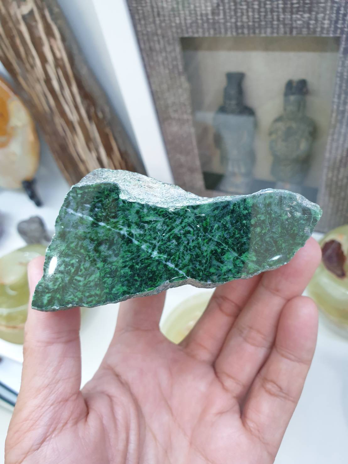 Natural Jadeite Jade Rock - 300 grams - Type A Fei Cui Specimen
