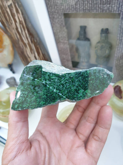 Natural Jadeite Jade Rock - 300 grams - Type A Fei Cui Specimen