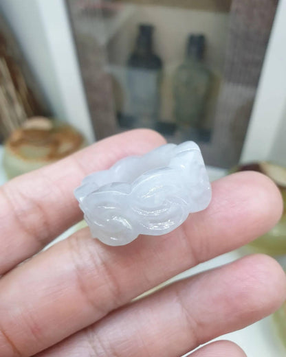 Vintage Jade Ru Yi Ring (Size 9.5 US) | Fei Cui Type A Jadeite | Rare - Collector's Piece Jade Accessory