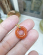 Jade Ping An Kou pendant | Solid 18K Gold | Type A Natural Jadeite