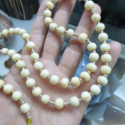 Rosary Beads | Natural Organic Beads + Sterling Silver | Gift Idea for Him or Her 🎁