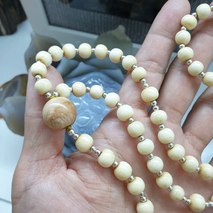 Rosary Beads | Natural Organic Beads + Sterling Silver | Gift Idea for Him or Her 🎁