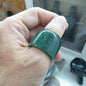 Gents Style Jade Archer’s Ring (S 13.5 US) | Fei Cui Type A Natural Jadeite | Rare - Collector's Piece