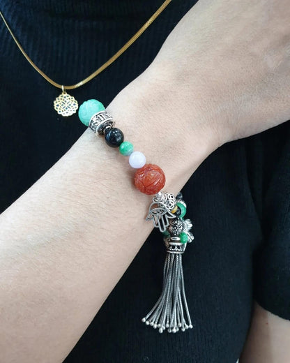 Jade, Mawsitsit & Sterling Silver | Signature Style Charm Bracelet