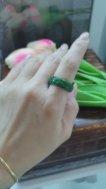 Mawsitsit Ru Yi Rings, Selections (5.75 & 8.5 US) | Type A - Natural Mawsitsit Stone | His or Hers Jewelry