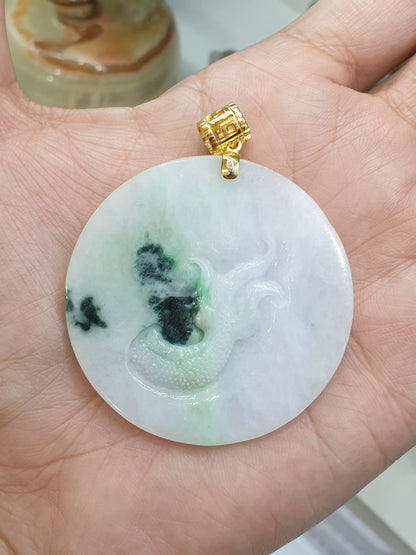 Lavender Jade Dragon Pendant | Fei Cui - Type A Jadeite | His or Hers Jewelry