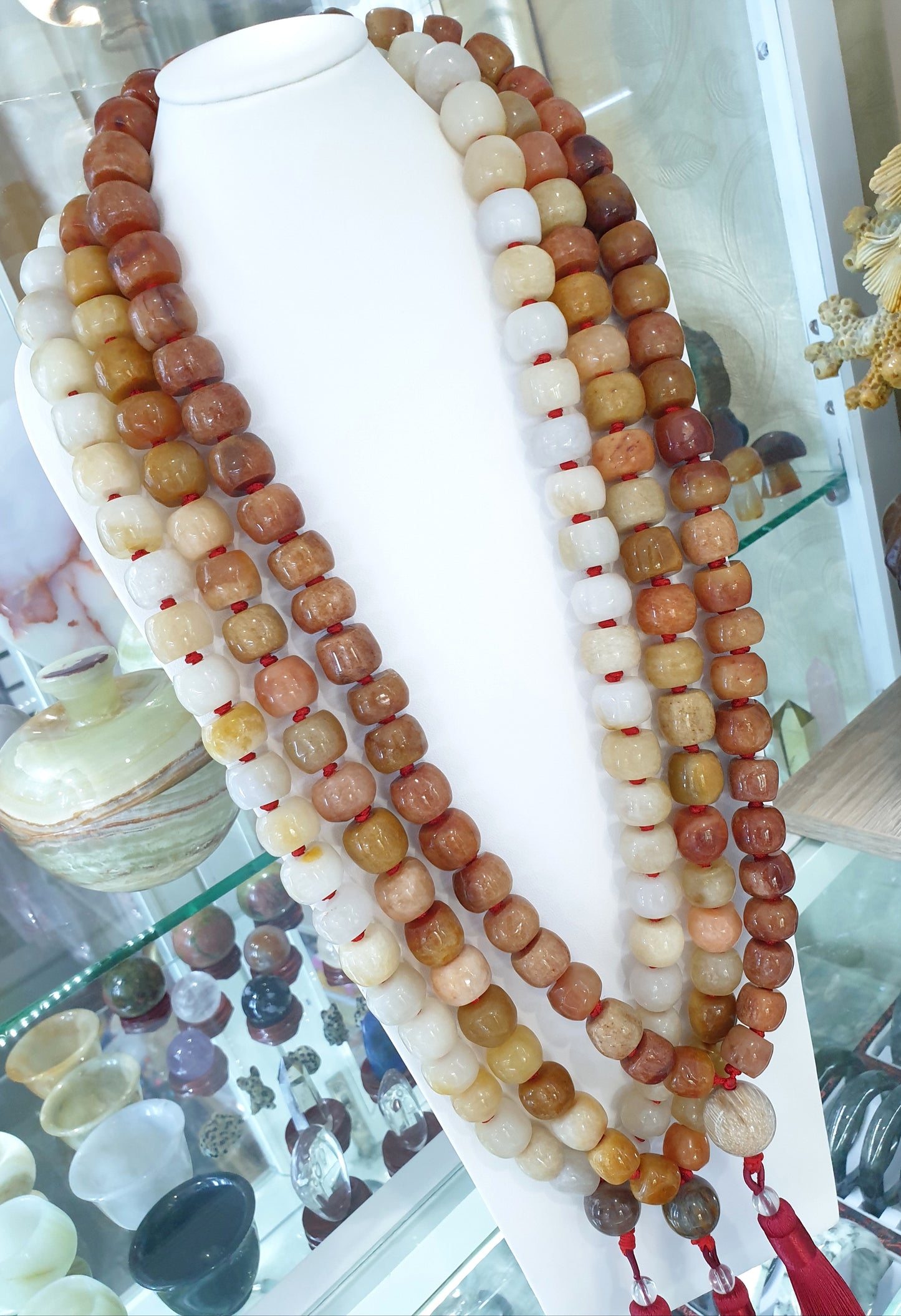 Japa Mala Necklace | 54 Beads Version - Vintage | Handcrafted Meditation Beads