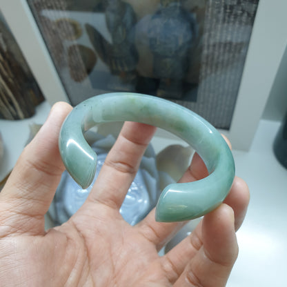 Jade Cuff Bangle Size 57- 58 Type A - Natural Blue-Lavender Jadeite