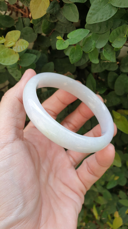 White Jade Vintage Bangles S60 Type A Natural Myanmar Jadeite