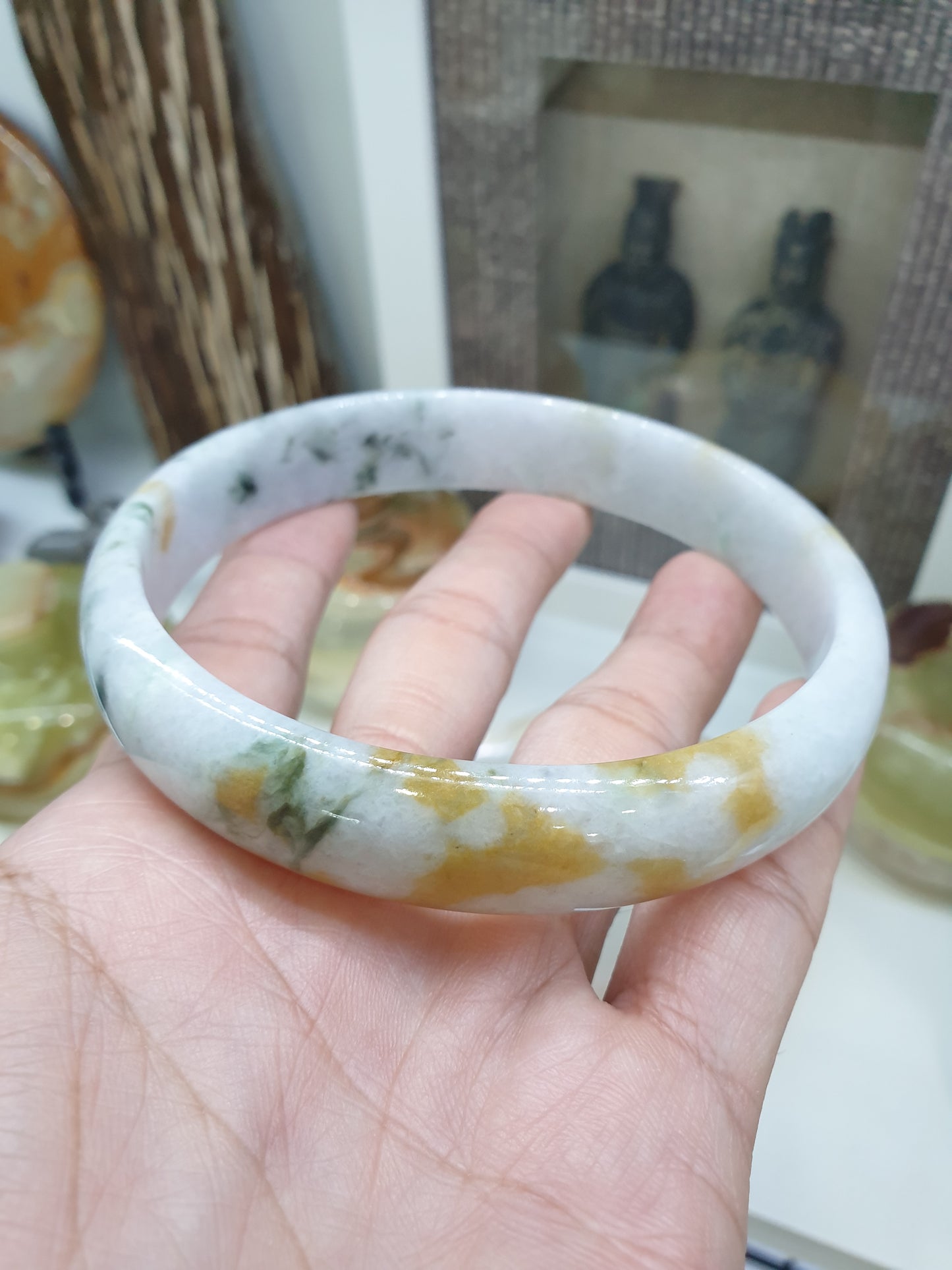 Plus Size Hok Lok Siew Jade Bangle Type A Jadeite Size 82-83