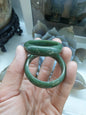 Kiddie Size Jade Bangle S38.5 Natural Green Fei Cui Type A Myanmar Jadeite