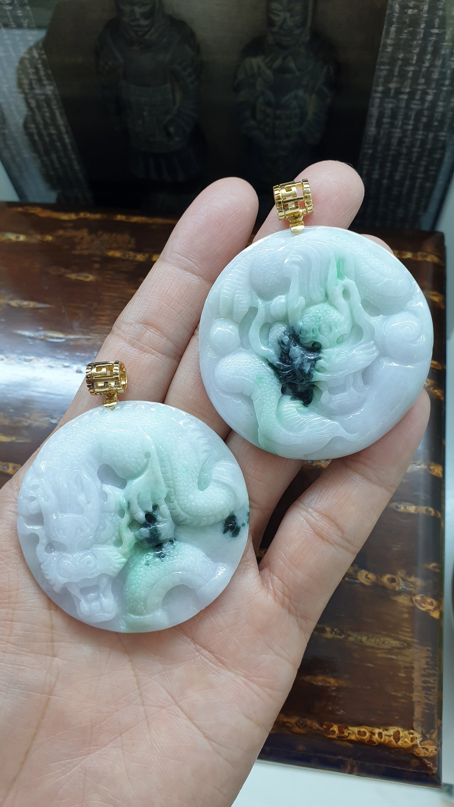 Lavender Jade Dragon Pendant | Fei Cui - Type A Jadeite | His or Hers Jewelry