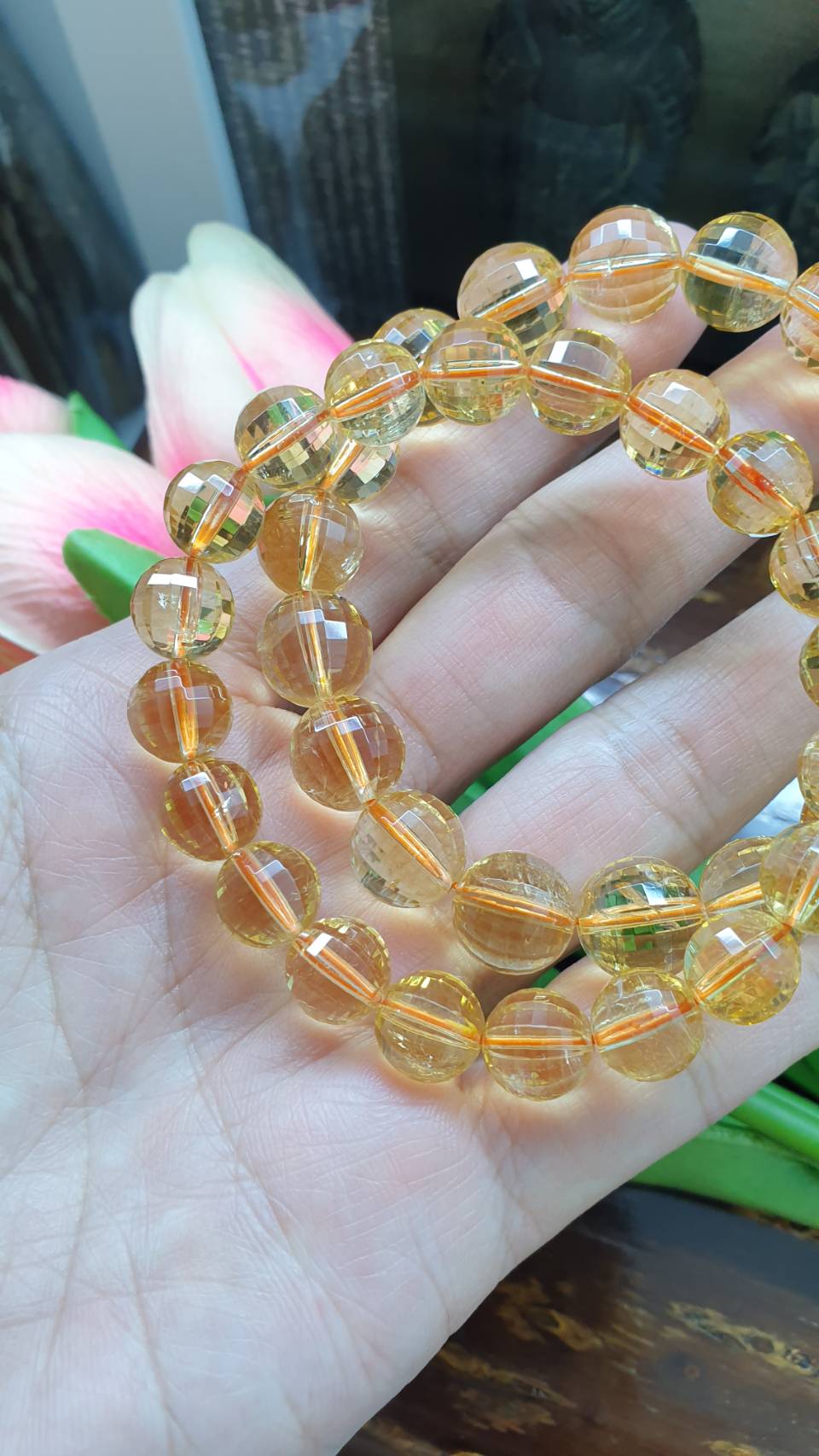 Citrine Bracelets (17 cm) (Selections) | Natural Stone Beads | Wealth Magnet Charm
