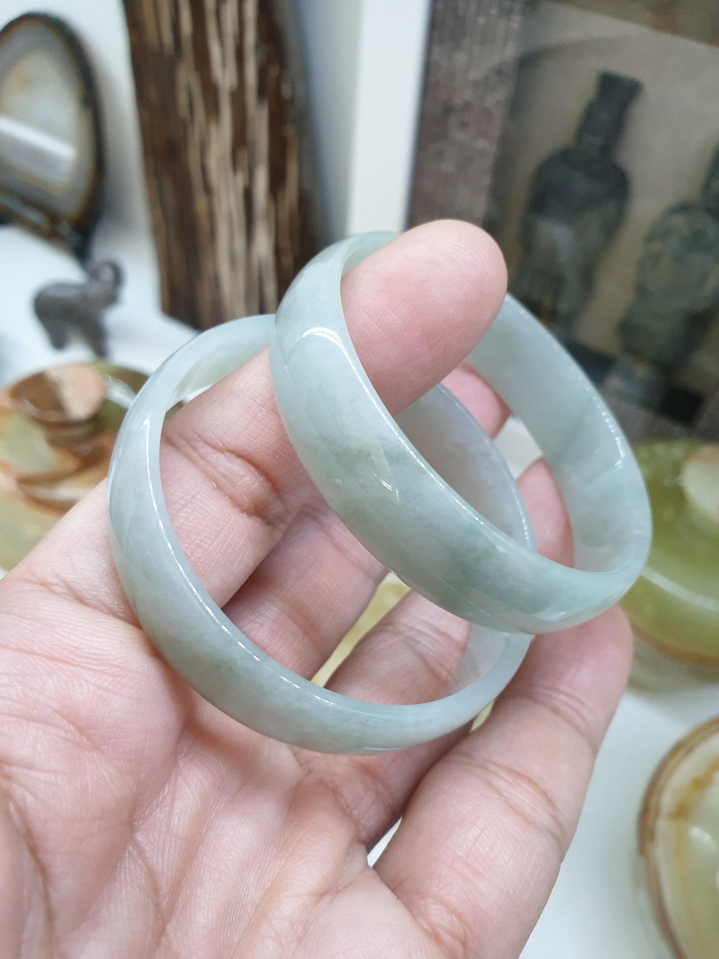 Jade Square Edge Bangle (S 51.5) | Fei Cui Type A Jadeite