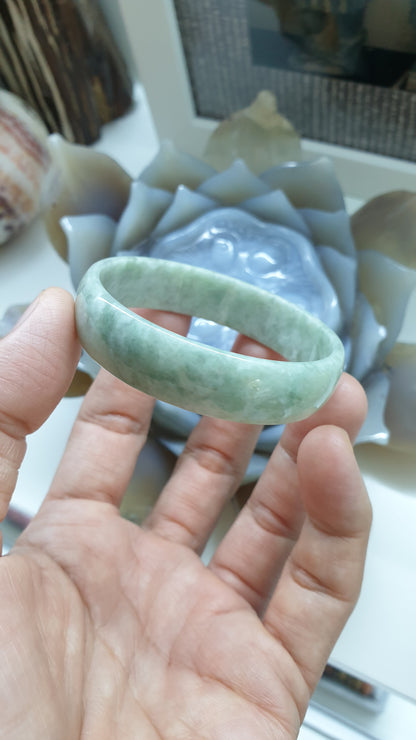 Jade Square Edge Bangle (S 52) | Fei Cui Type A Jadeite