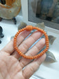 Orange Jade Ru Yi and Abacus Beads 17cm Bracelet Natural Jadeite
