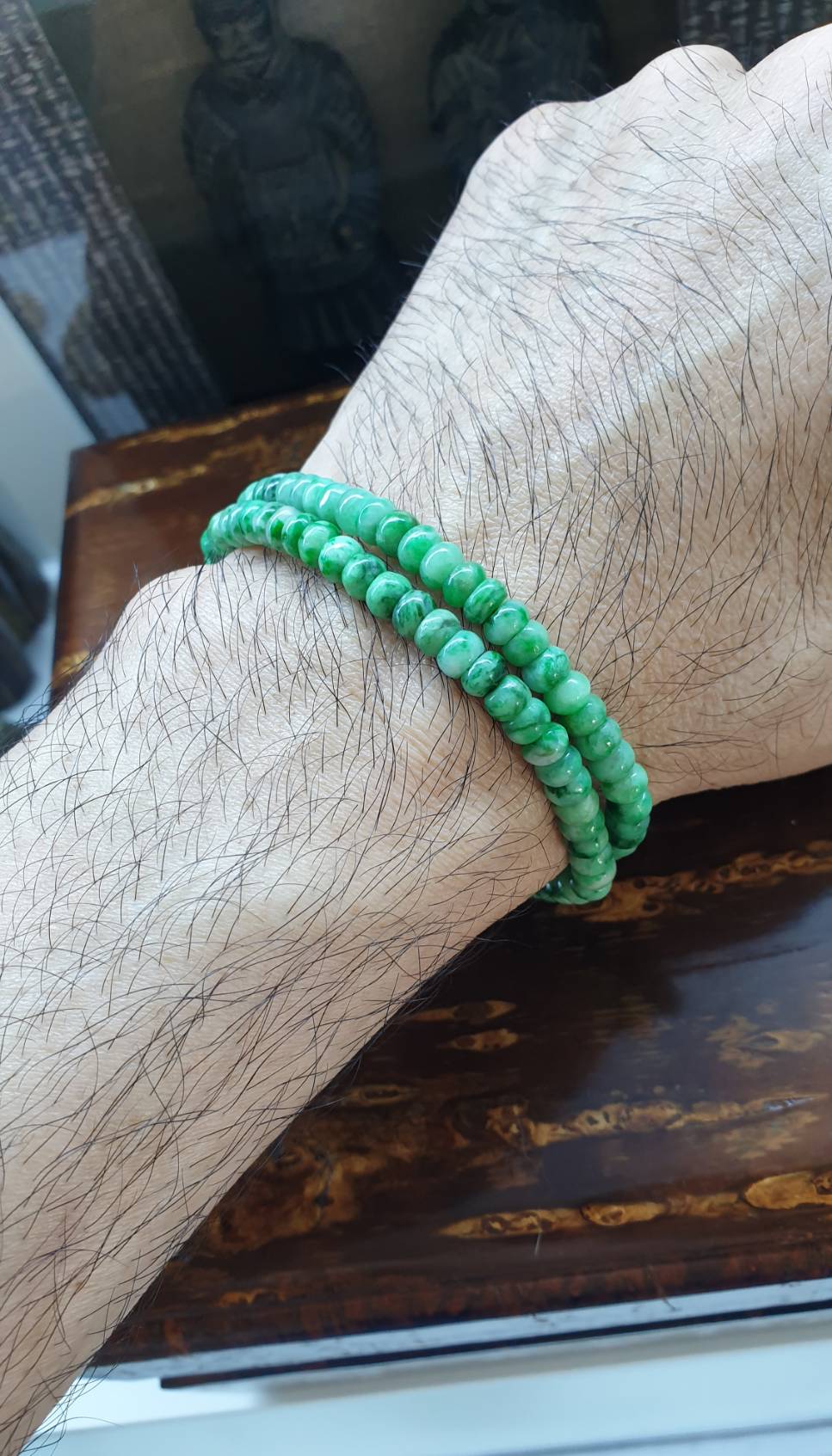 Jade Abacus Beads Wealth Bracelets (17 cm) | Vintage Luckycharm Wristcandy | Fei Cui - Type A Natural Jadeite