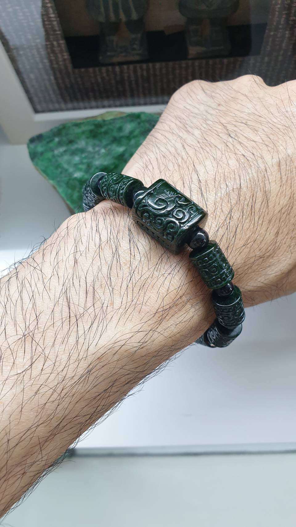 Avant Garde Ru Yi Jade Bracelet 18cm Fei Cui Type A Natural Myanmar Jadeite