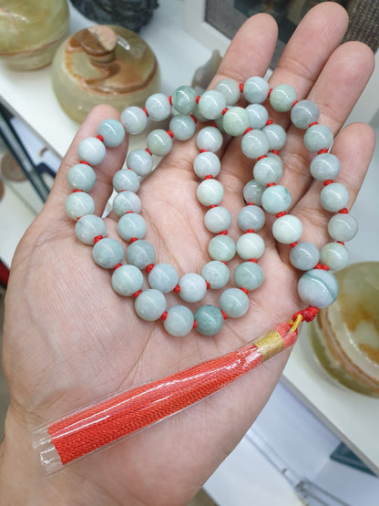 Jade Japa Mala | Type A Natural Jadeite | Handcrafted Meditation Beads