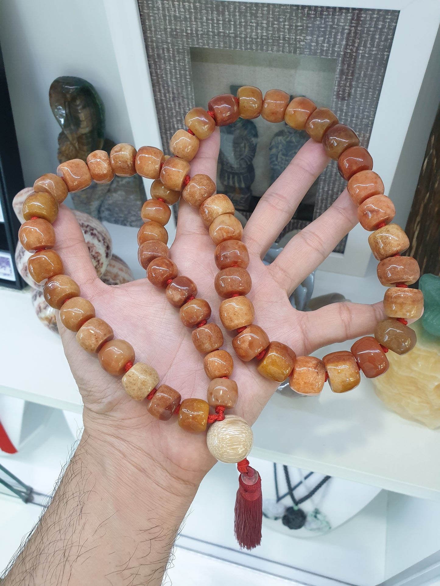 Japa Mala Necklace | 54 Beads Version - Vintage | Handcrafted Meditation Beads