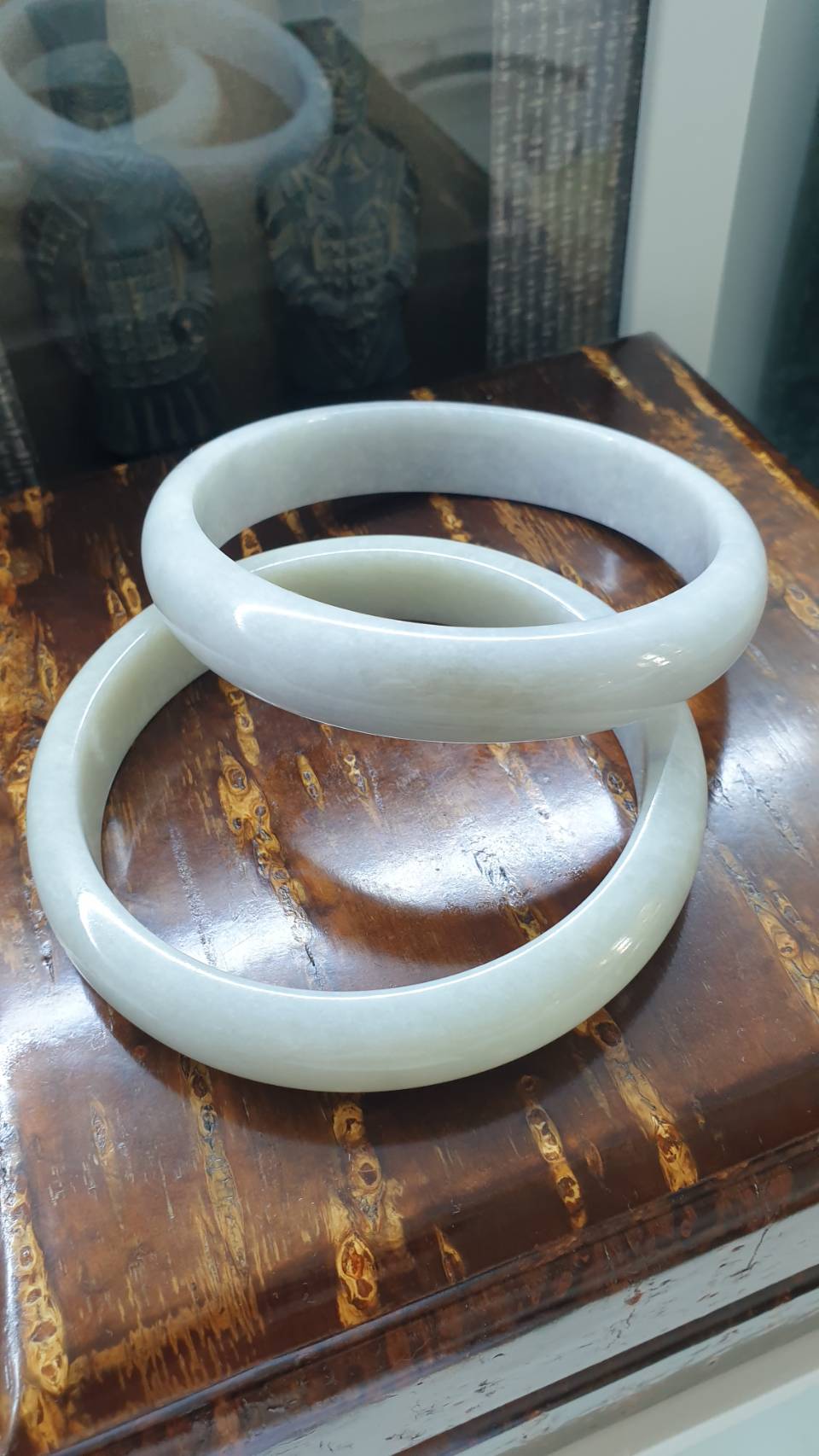 Plus Size Lavender Jade Bangles Size 79-80 Authentic Type A Jadeite