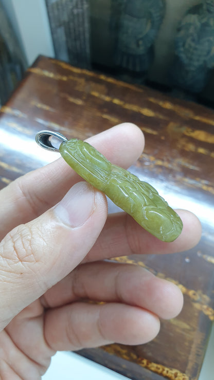 Jade Guan Yin Pendant (Selection) | Fei Cui - Type A Jadeite | Sterling Silver