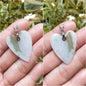 Jade Heart Pendant (Selection) | Fei Cui - Type A Jadeite | Sterling Silver