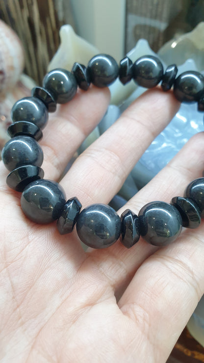 Black Jade Bracelet | Type A Natural Jade | His or Hers Elegant Wrist Accessory