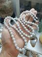 White Jade Beaded Necklace (38") | Vintage Beads - Type A Jadeite | Handcrafted Statement Jewelry