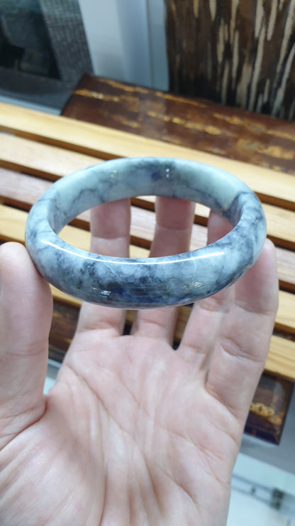 Authentic Jade Bangles Type A Natural Gray Burma Jadeite Sizes
