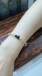Black Jade Luckycharm Extension Bracelet Natural Chloromelanite Jadeite
