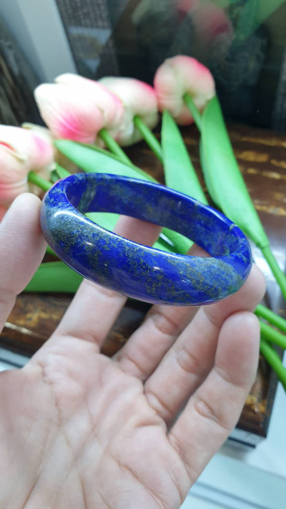 Classy Lapis Lazuli Bangle (Size 54 - 55) | Natural Stone Bracelet