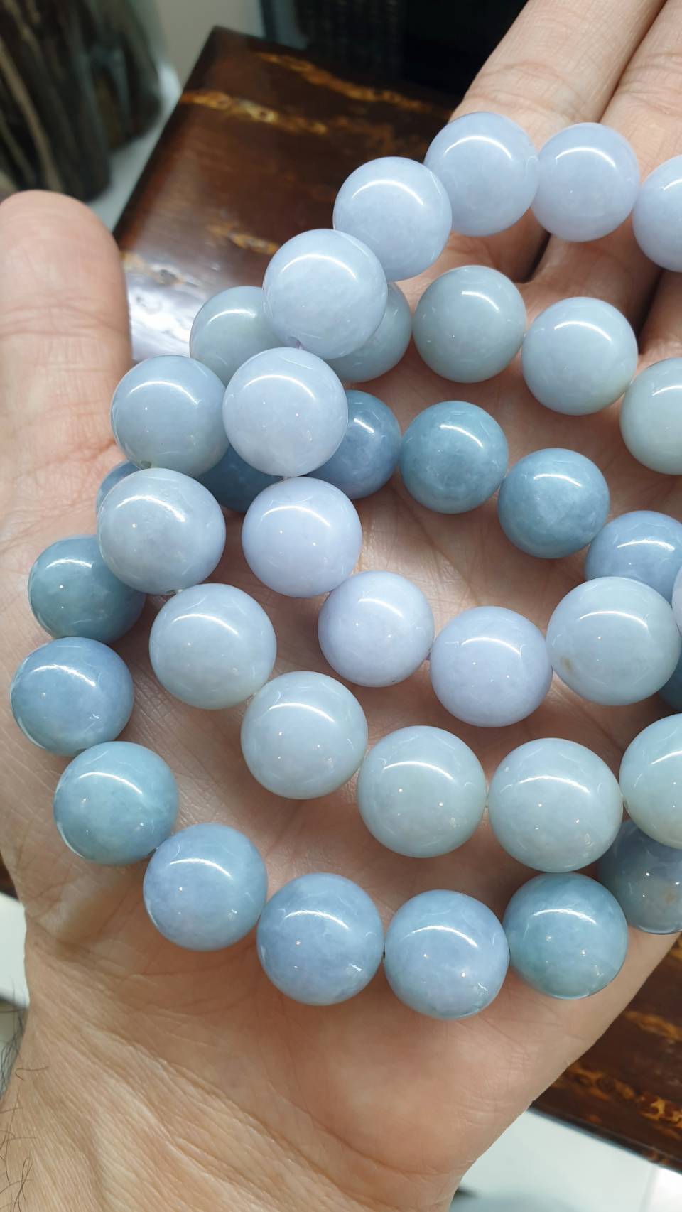 Lavender Jade Bracelet, 17 cm (Selectìons) | Type A Natural Jadeite Beads