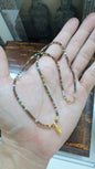 24K Gold Pixiu in Beaded Necklace (16") (Selection) | Pure 24K Gold Pixiu & 9K Gold Lobster | Natural Gem Beads