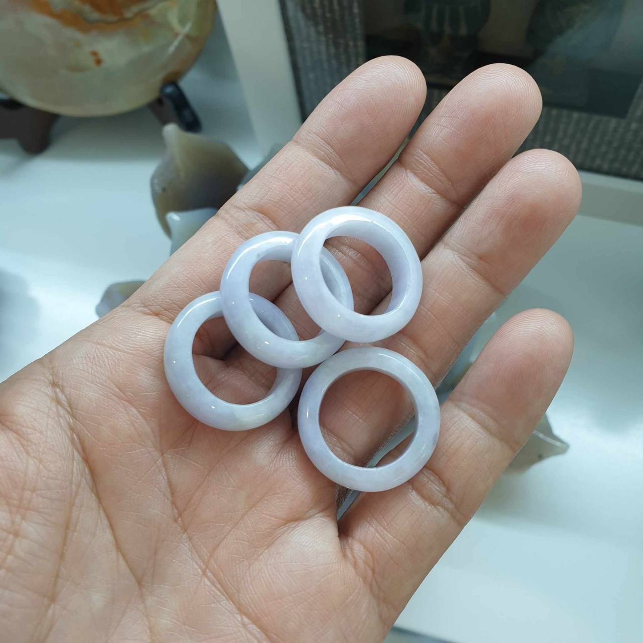 Lavender Jade Ring 6.5US to 7US Type A Myanmar Natural Type A Jadeite