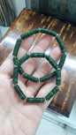 Limited Edition Green Jade Bracelet Natural Jadeite and Sterling Silver
