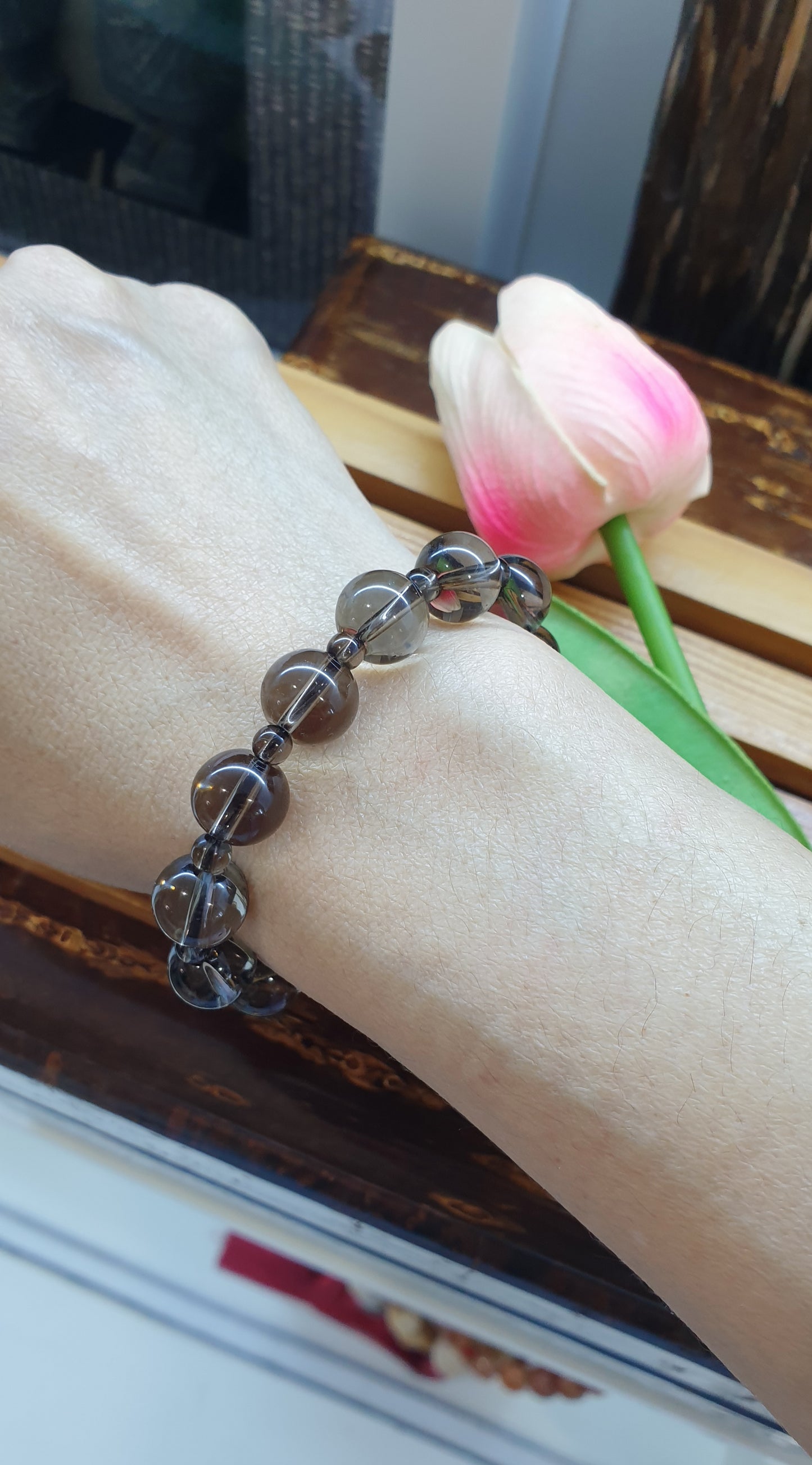 Smoky Quartz Bracelets 16cm - Natural Gemstone Beads