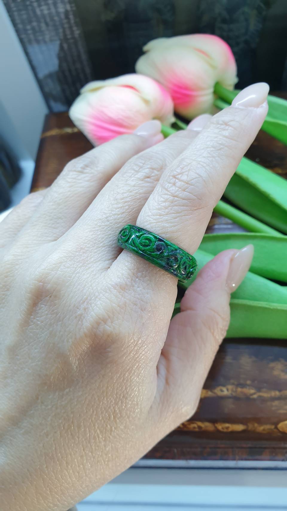 Mawsitsit Ru Yi Rings, Selections (5.75 & 8.5 US) | Type A - Natural Mawsitsit Stone | His or Hers Jewelry