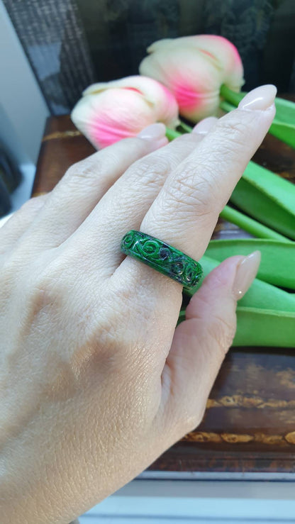 Mawsitsit Ru Yi Rings, Selections (5.75 & 8.5 US) | Type A - Natural Mawsitsit Stone | His or Hers Jewelry