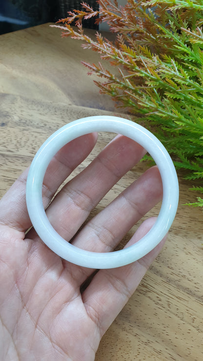 White Jade Vintage Bangles S60 Type A Natural Myanmar Jadeite