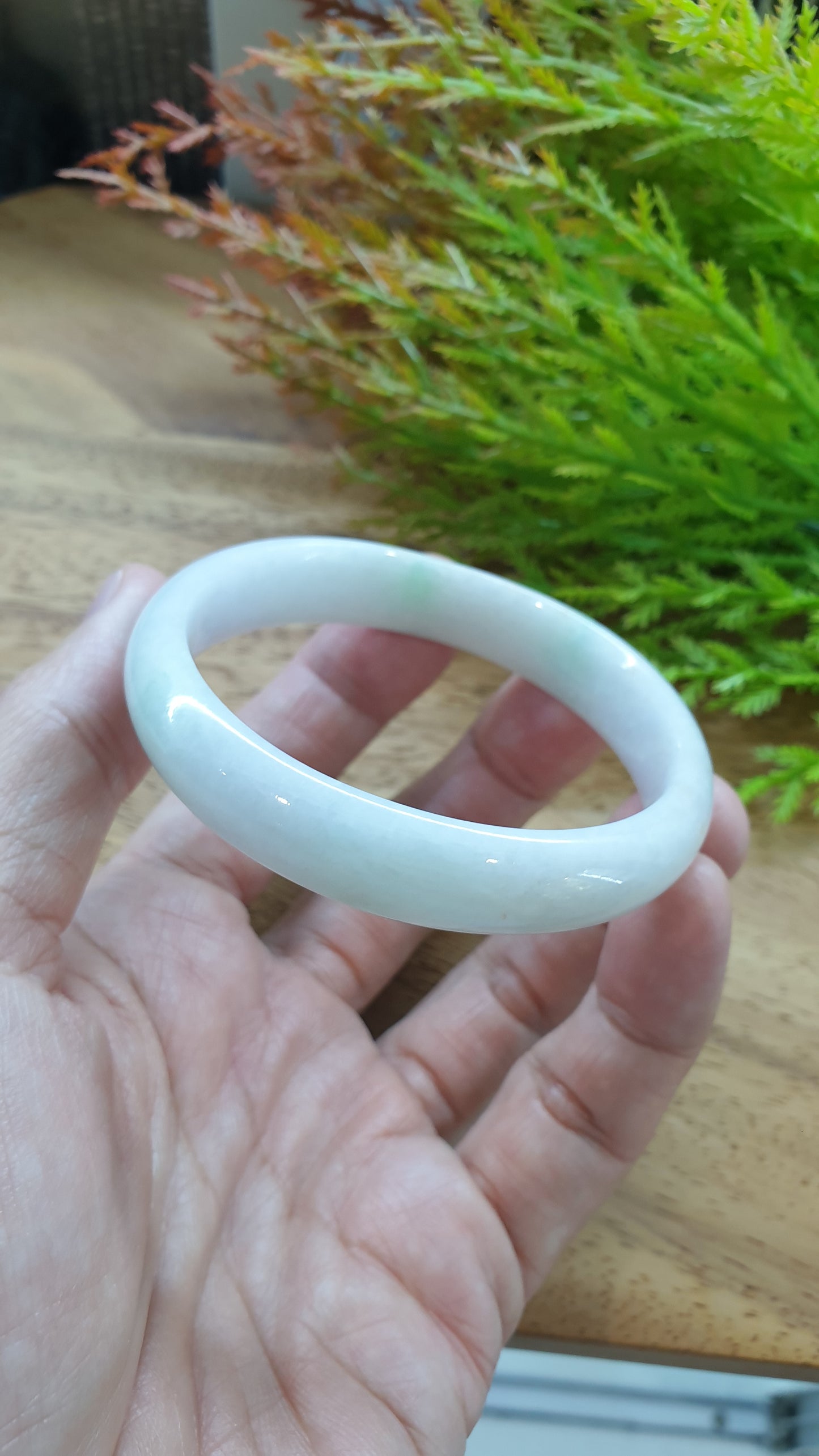 White Jade Vintage Bangles S60 Type A Natural Myanmar Jadeite