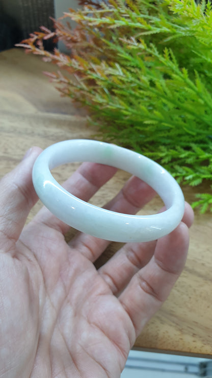 White Jade Vintage Bangles S60 Type A Natural Myanmar Jadeite