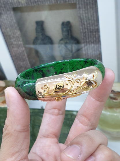 Juste Une Vigne on Mawsitsit Bangle (S 56.5) | Rose Gold, Original Mawsitsit Stone | Luxury Wrist Candy